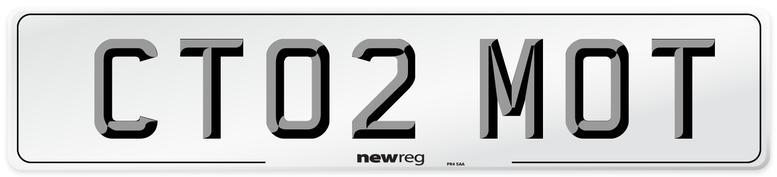 CT02 MOT Number Plate from New Reg